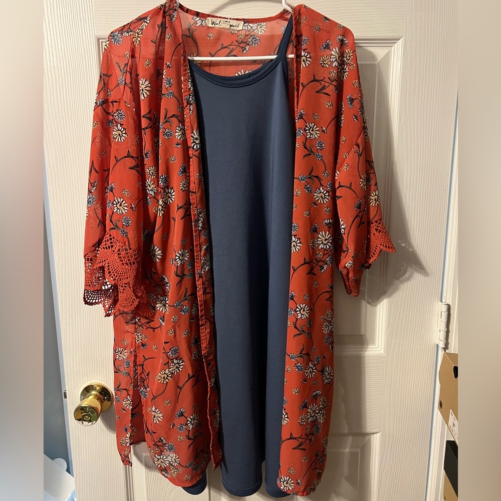 dress with cardigan